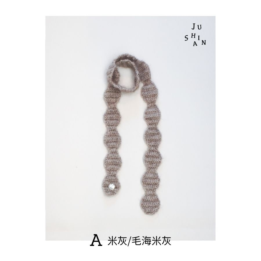 Bobo Cloud Slim Scarf  波波雲 美麗諾羊毛 纖薄領巾