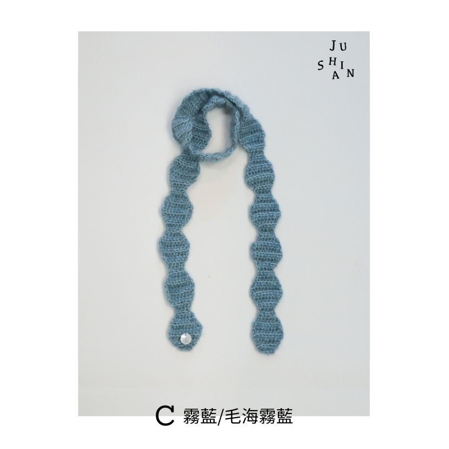 Bobo Cloud Slim Scarf  波波雲 美麗諾羊毛 纖薄領巾