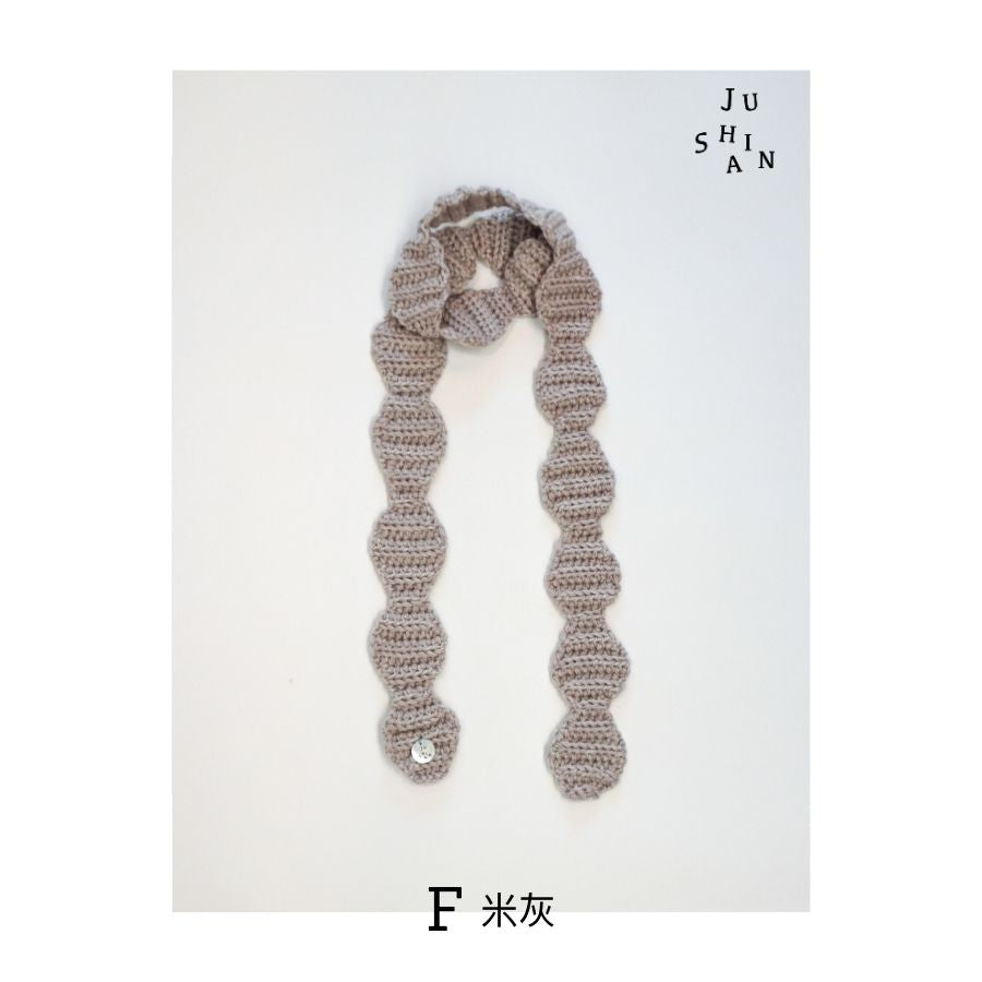 Bobo Cloud Slim Scarf  波波雲 美麗諾羊毛 纖薄領巾
